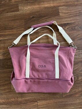 Lo & Sons Catalina Deluxe Small Canvas Weekender Bag in the Dusty Rose NWOT